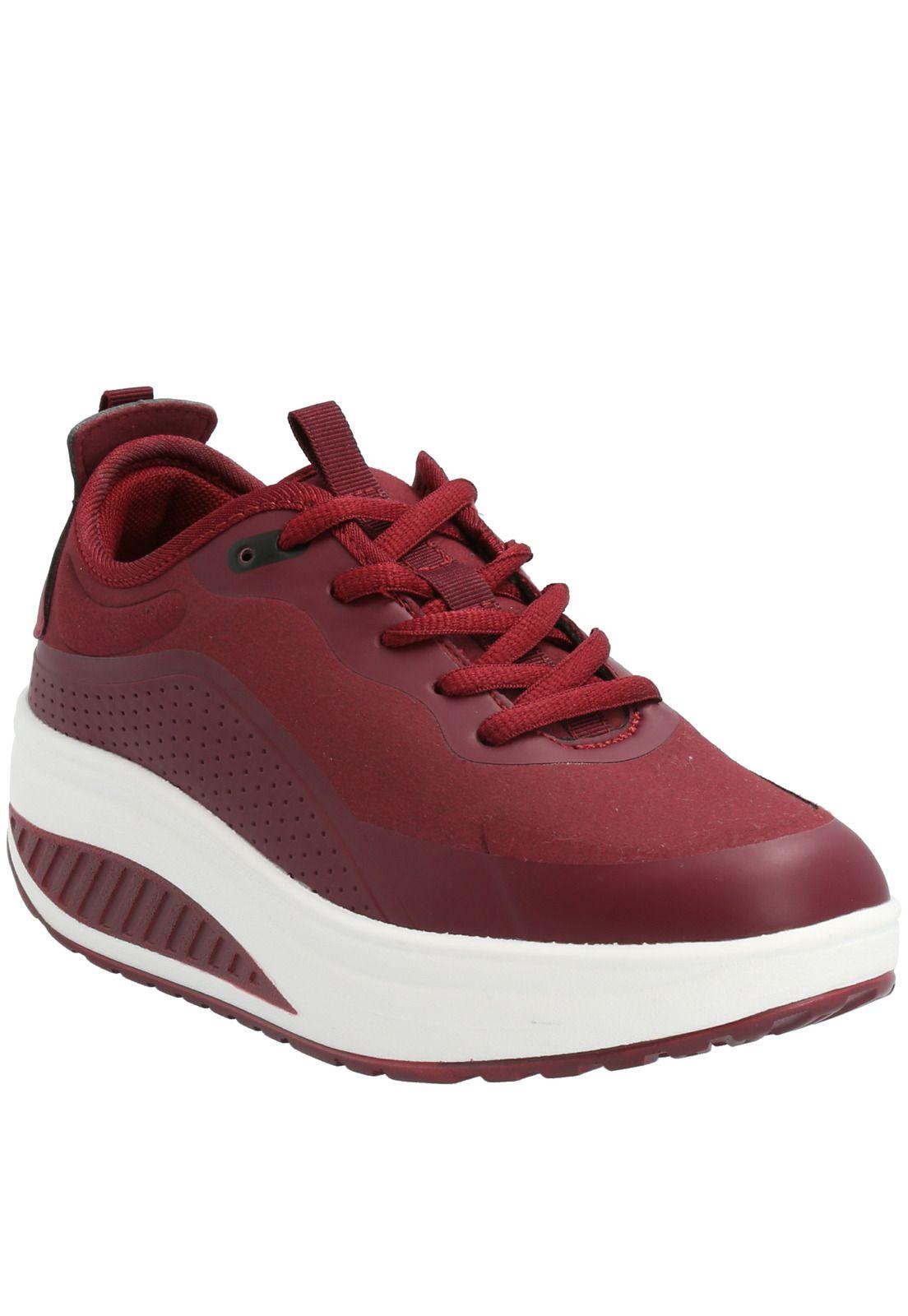 Zapatilla Mujer Federer Burdeo-0