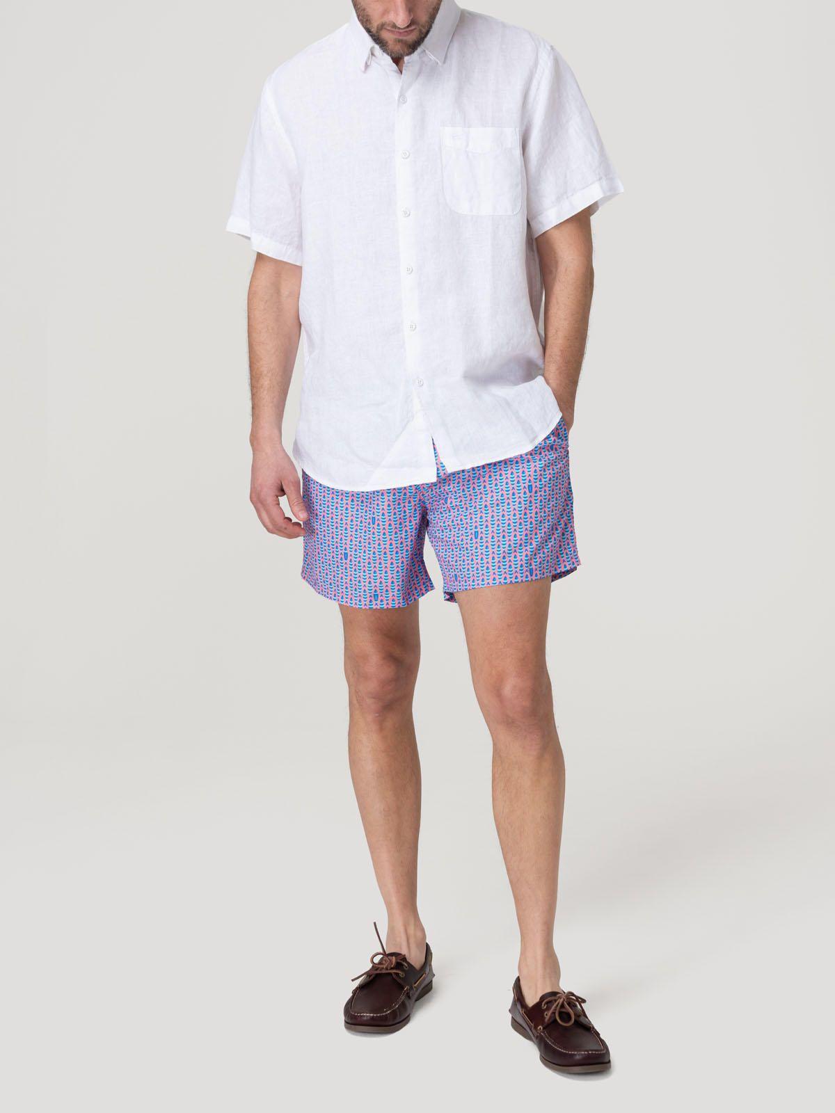 Camisa Lino Orgánico Hombre Linenshort Blanco-8