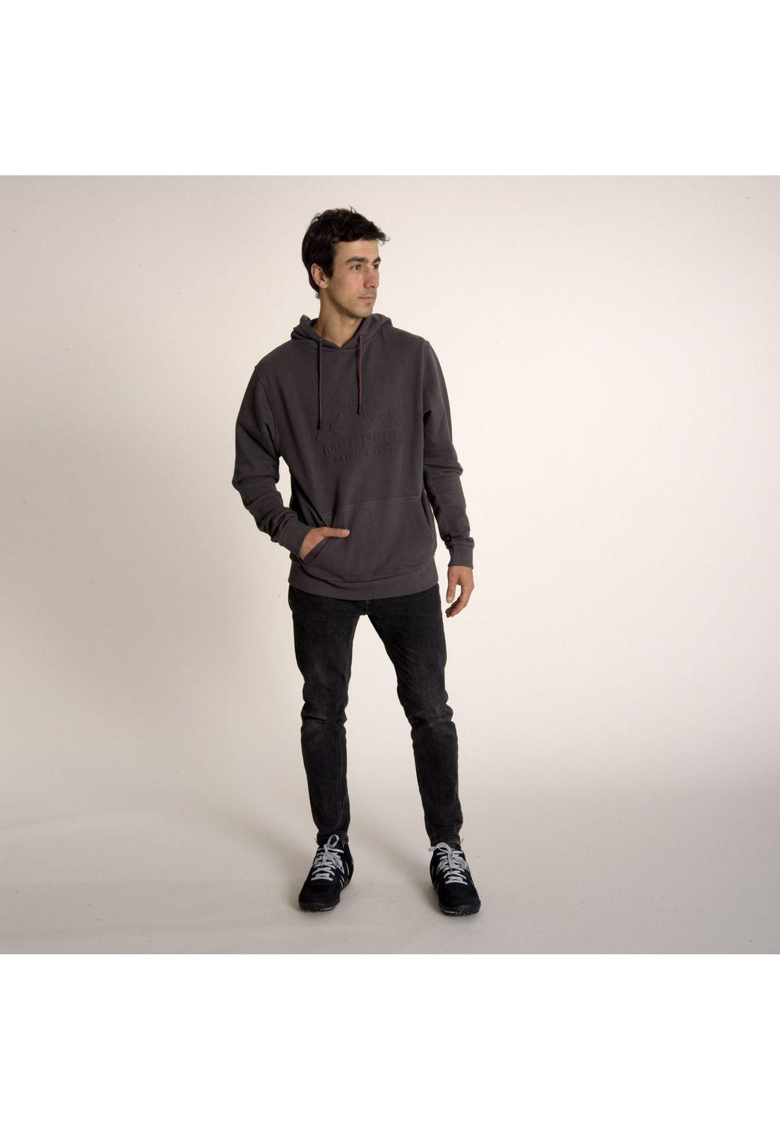 Poleron Hombre M Merrell Pull Over Gris-4