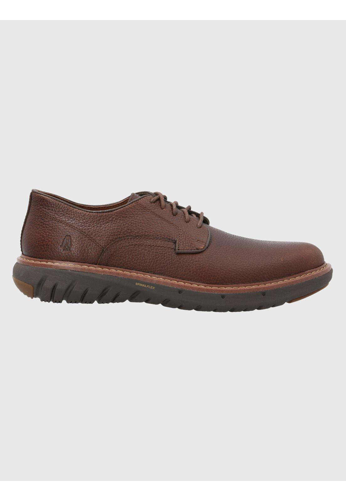 Zapato Cuero Hombre Smart Oxford Café-1