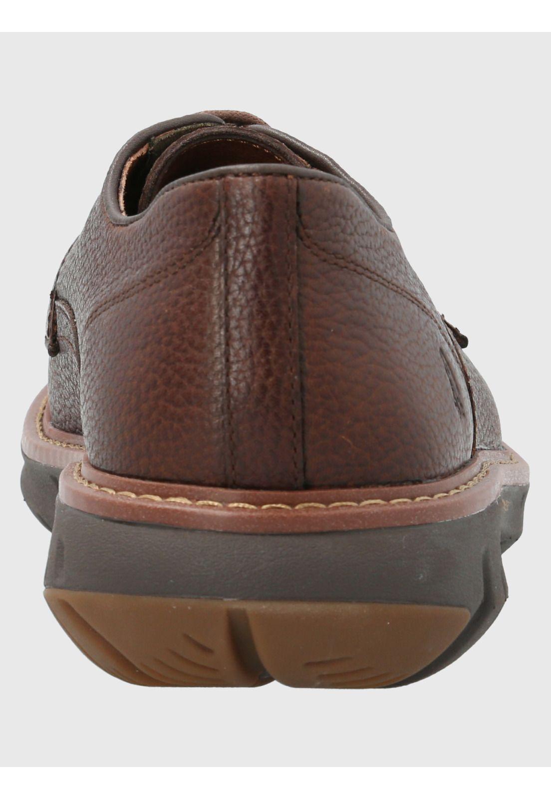 Zapato Cuero Hombre Smart Oxford Café-6