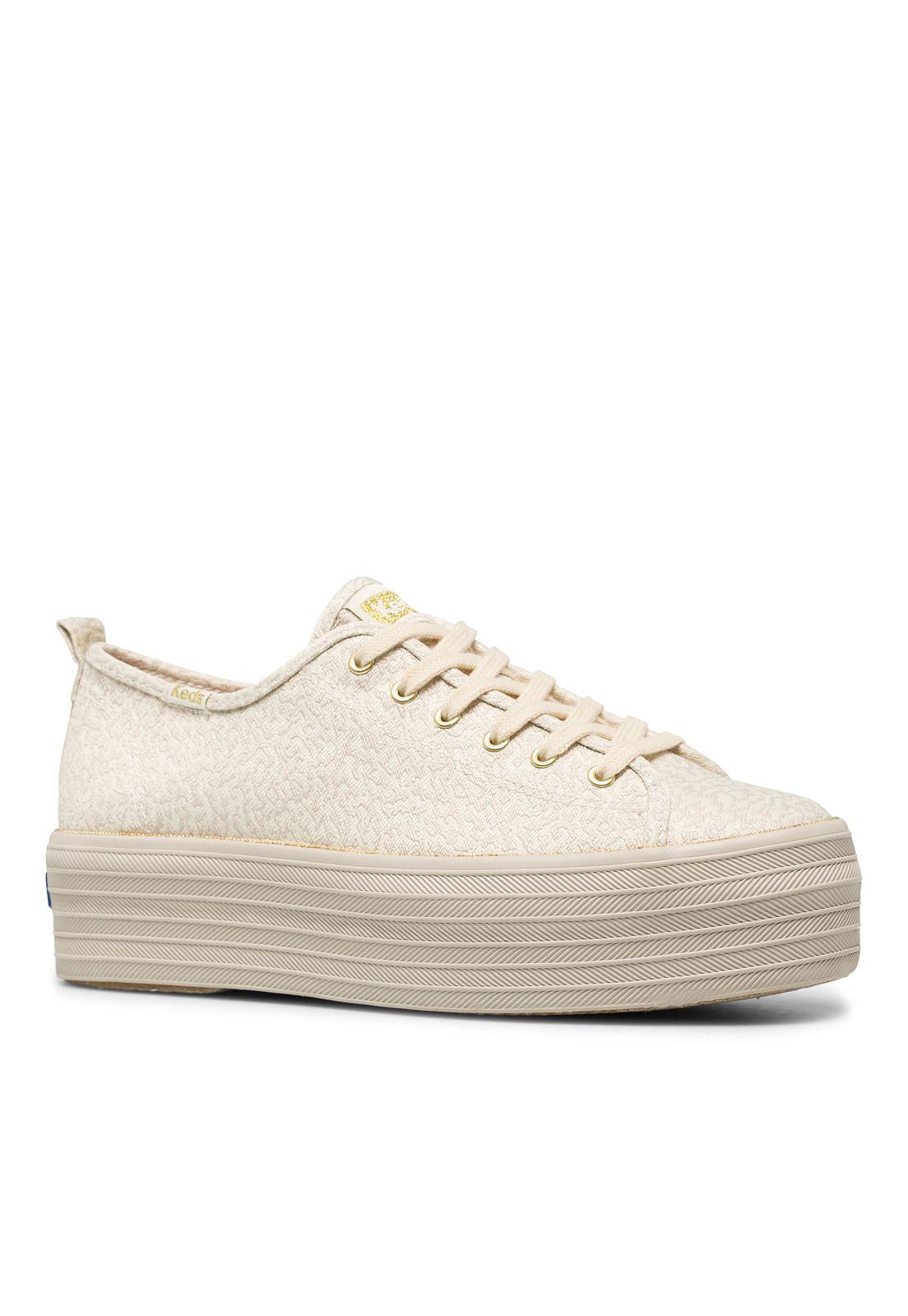 Zapatilla Mujer Triple Up Trim Crema-1