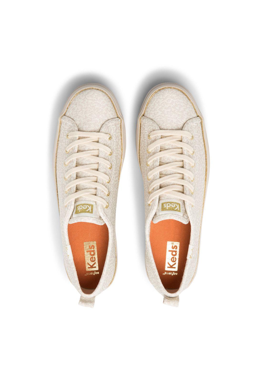 Zapatilla Mujer Triple Up Trim Crema-2