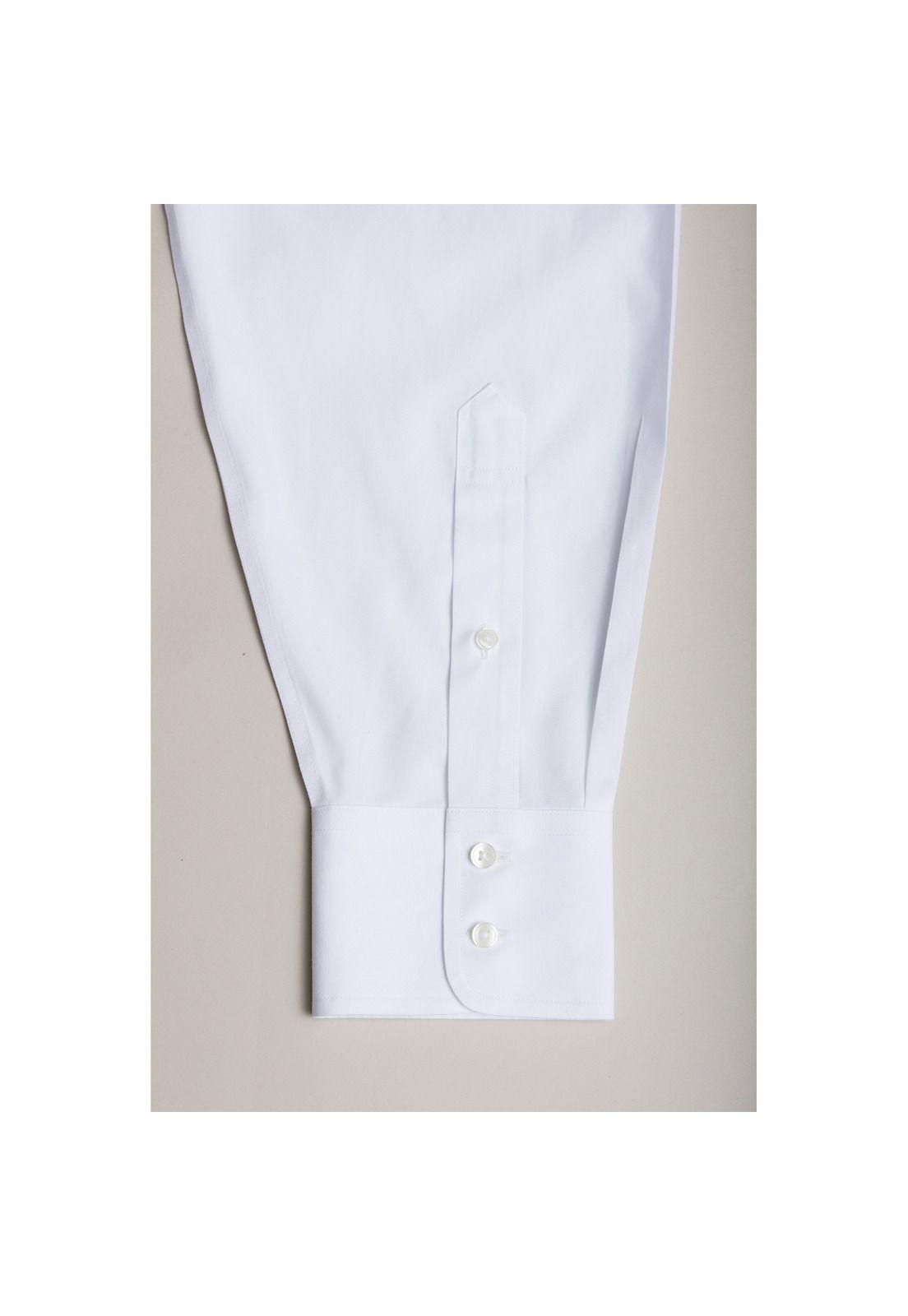Camisa Libre De Arrugas Blanco Hombre-7