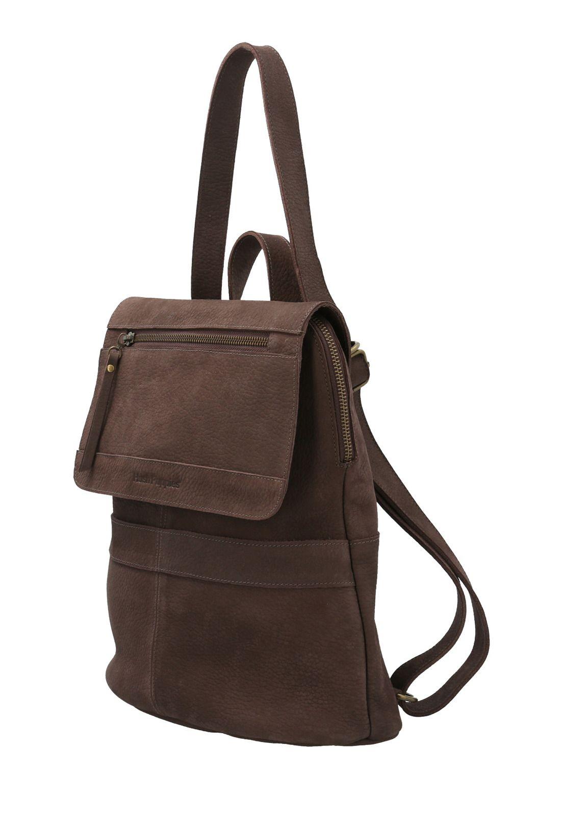 Cartera Mochila Cuero Mujer Briell Choco-1