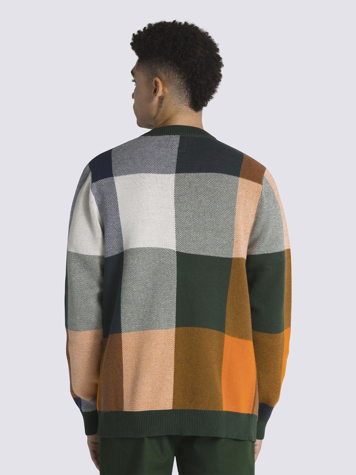 Sweater Walden Plaid Cardiga Verde Hombre-1