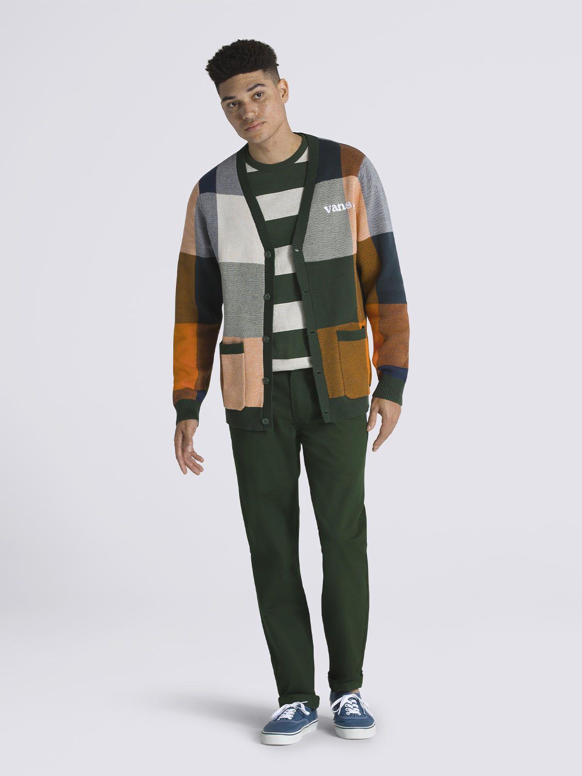 Sweater Walden Plaid Cardiga Verde Hombre-3