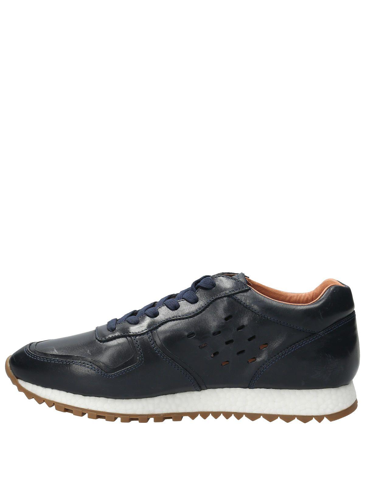 Zapatilla Cuero Hombre Graig Azul-5