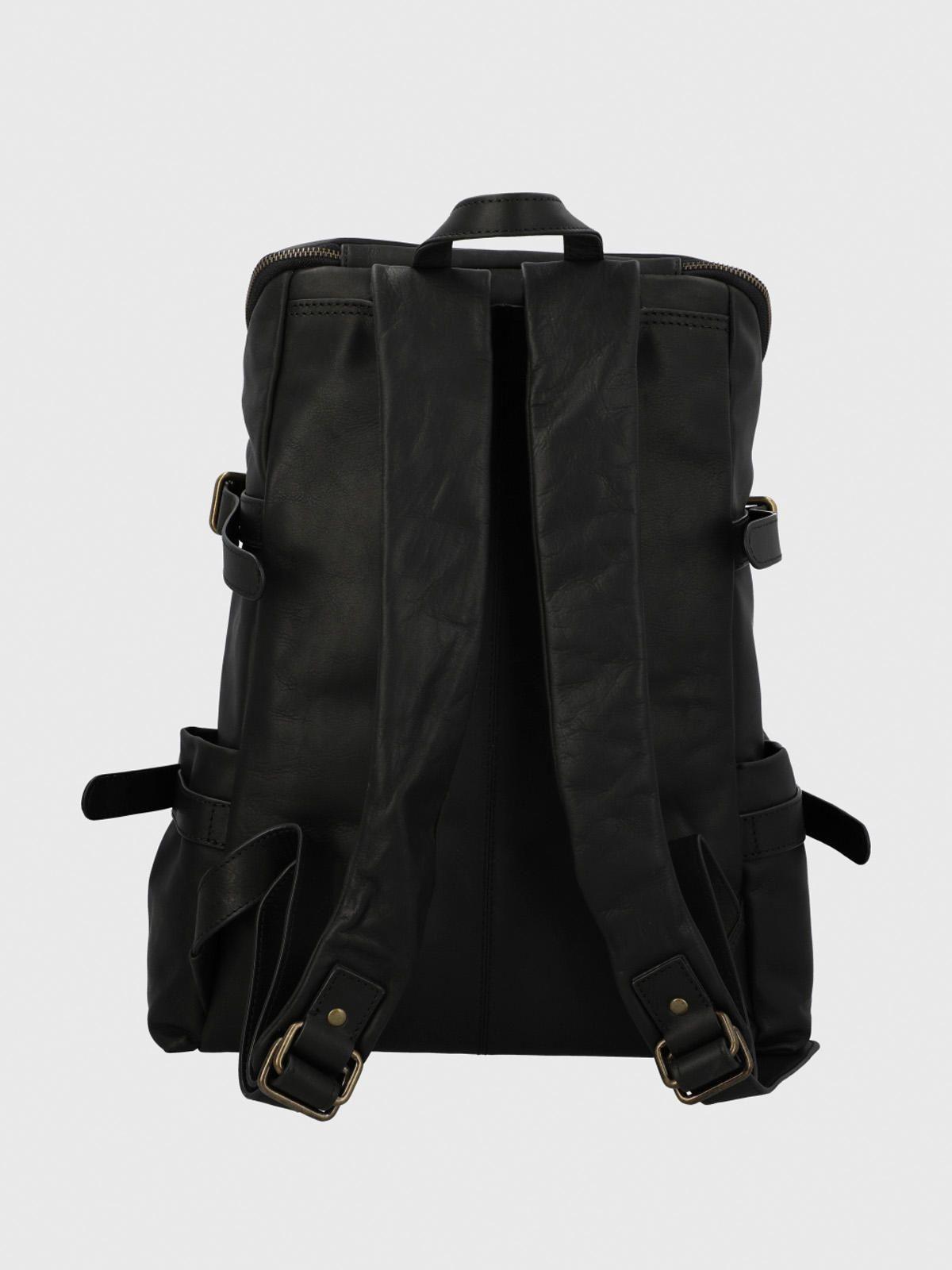 Mochila Cuero Hombre Ty Frazer Back Negro-2