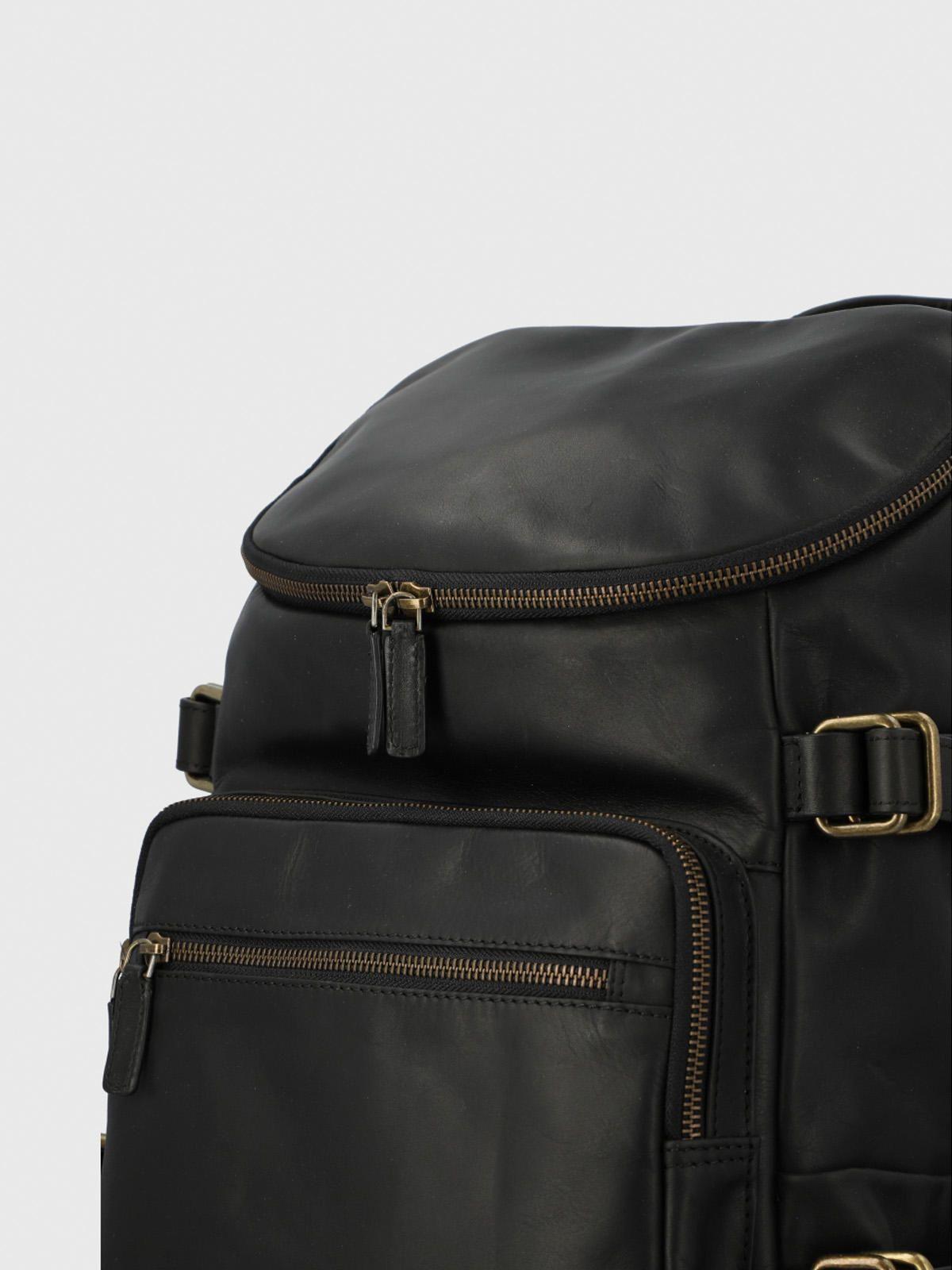 Mochila Cuero Hombre Ty Frazer Back Negro-3