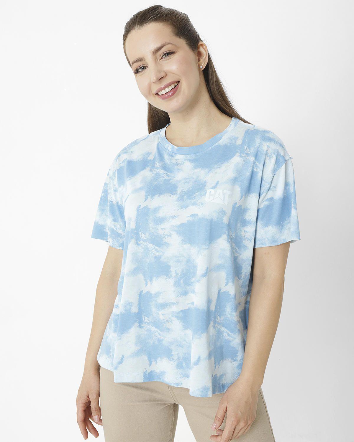 Polera M/C W Ez Tie Dye Tee Azul Cielo Mujer-0