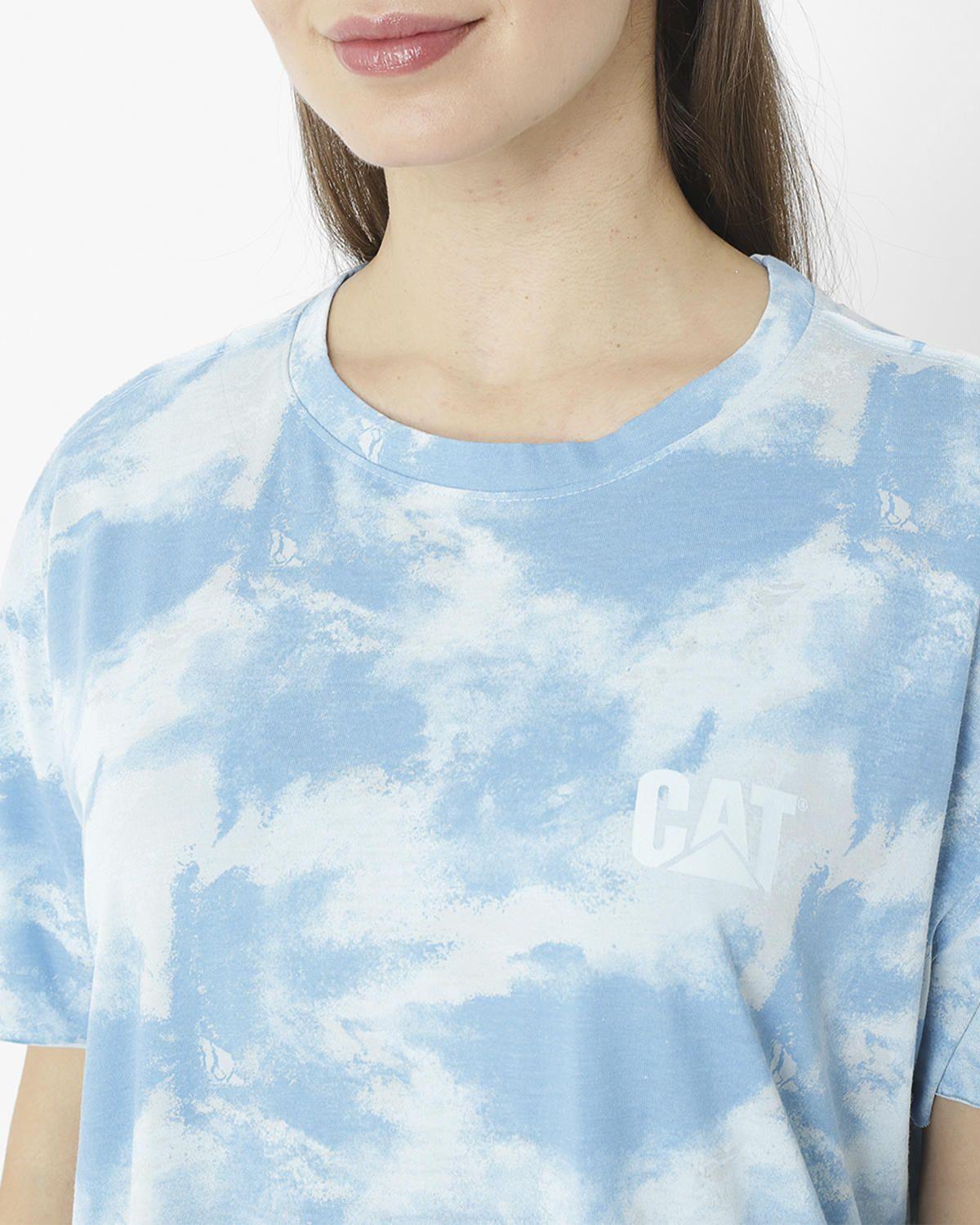 Polera M/C W Ez Tie Dye Tee Azul Cielo Mujer-4