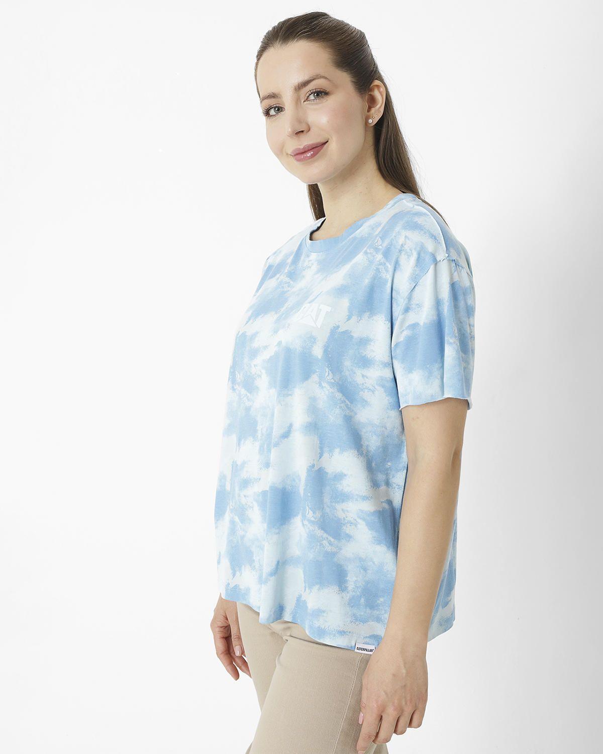 Polera M/C W Ez Tie Dye Tee Azul Cielo Mujer-3