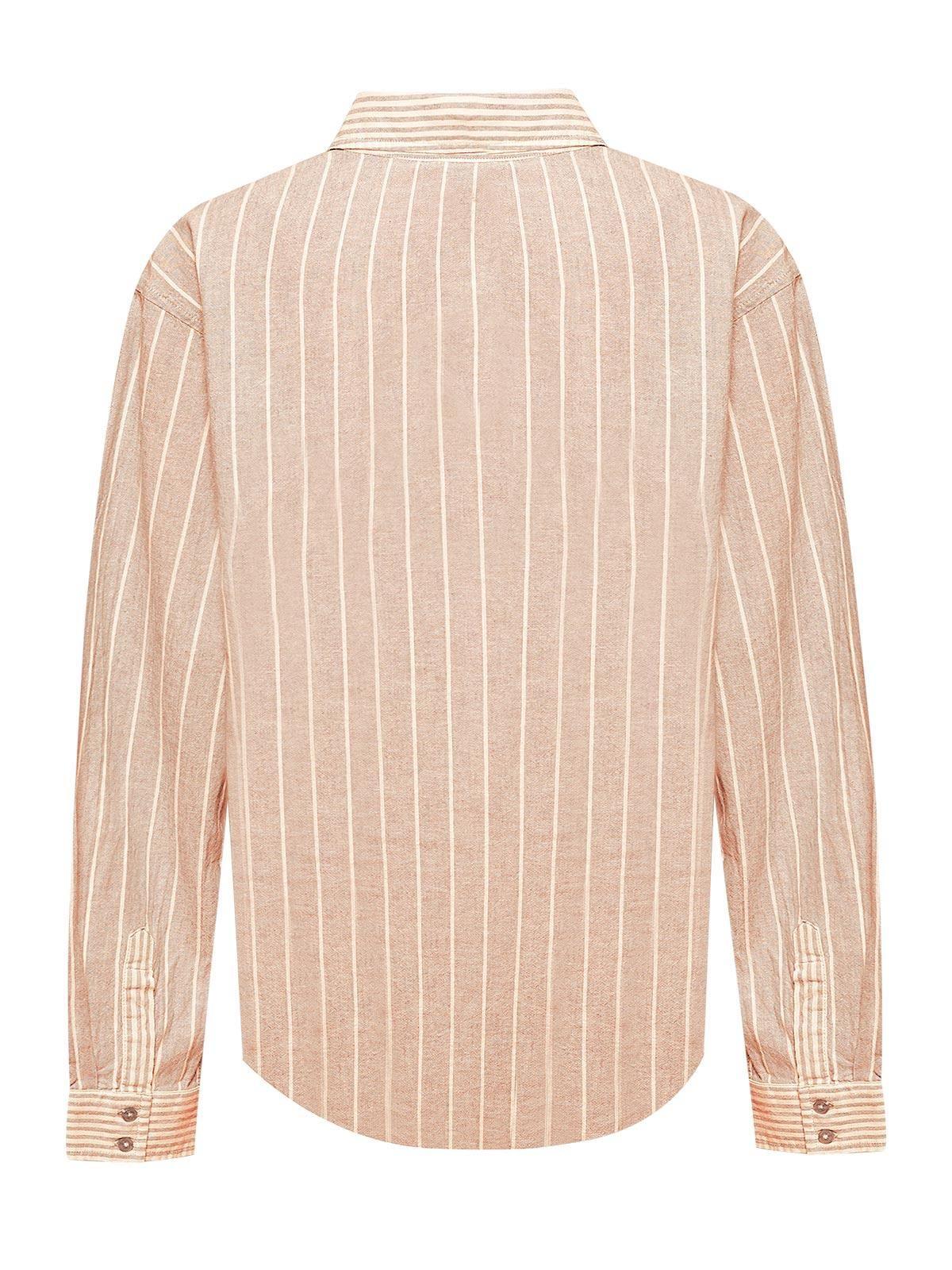 Blusa Lino Orgánico Mujer Lines Rosado -1