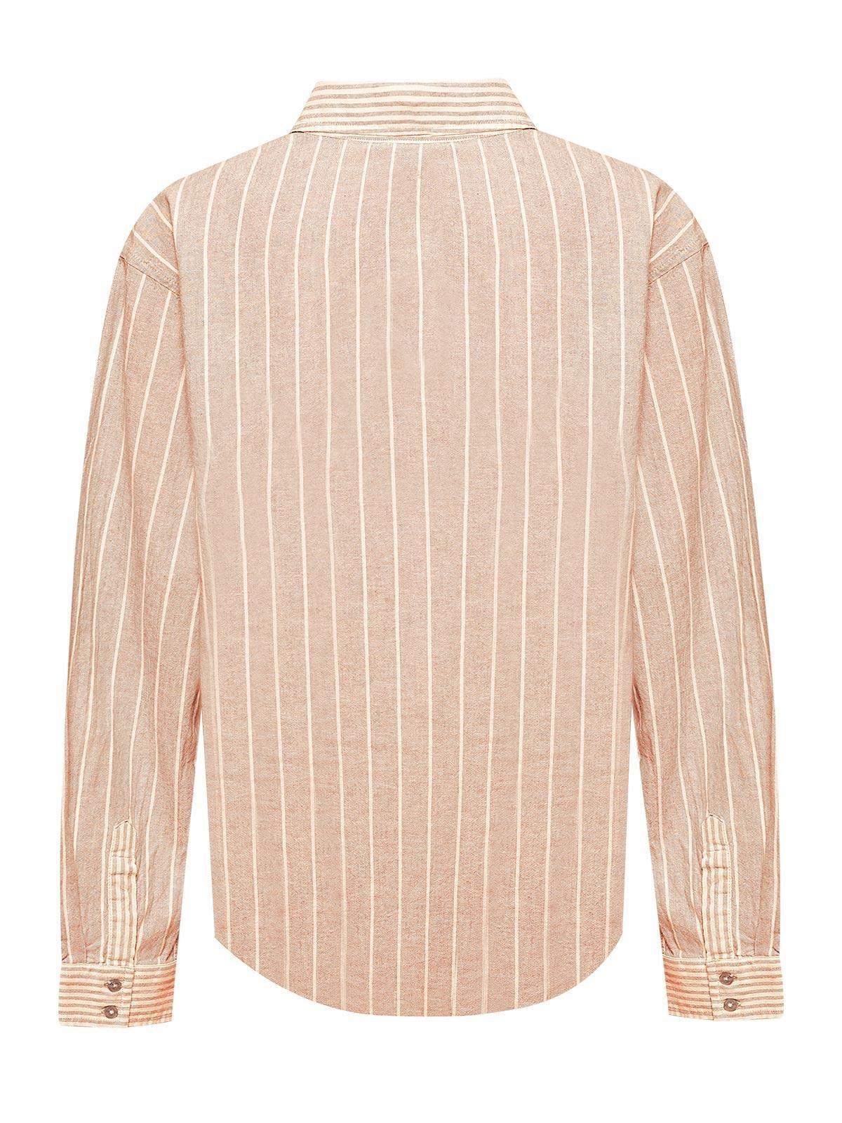 Blusa Lino Orgánico Mujer Lines Rosado -1