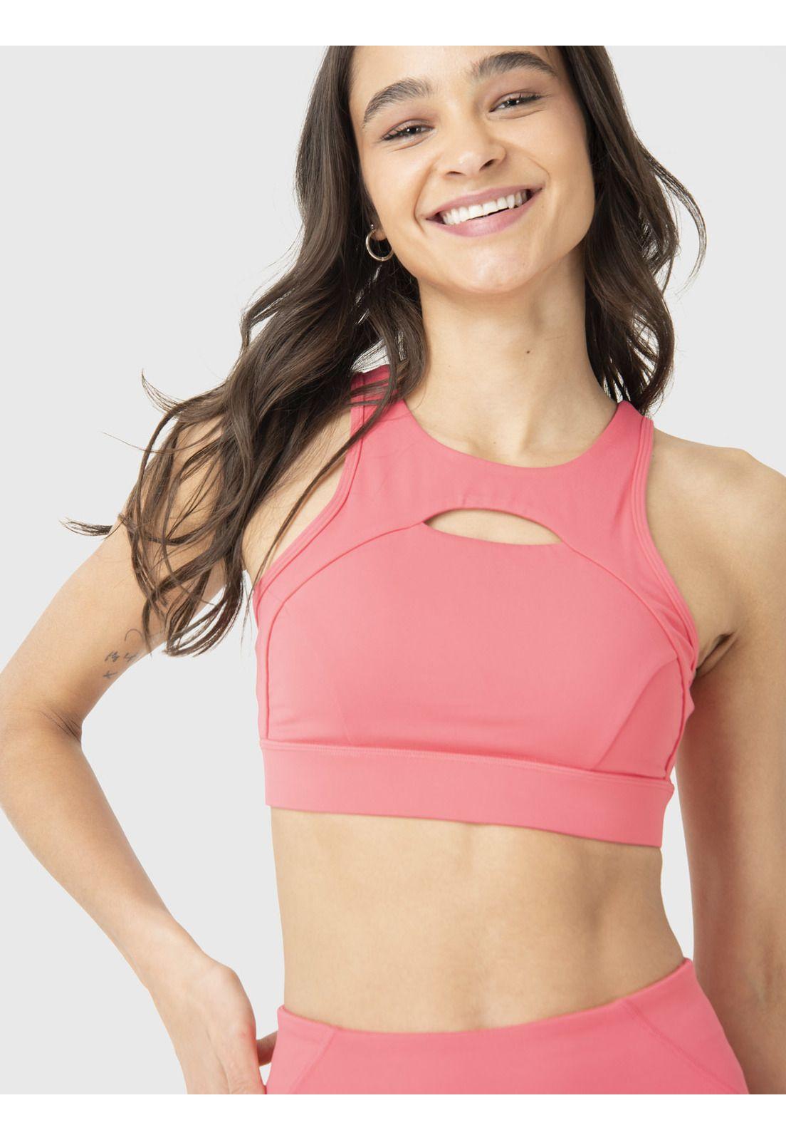 Peto Deportivo Mujer Keyhole Fucsia-0