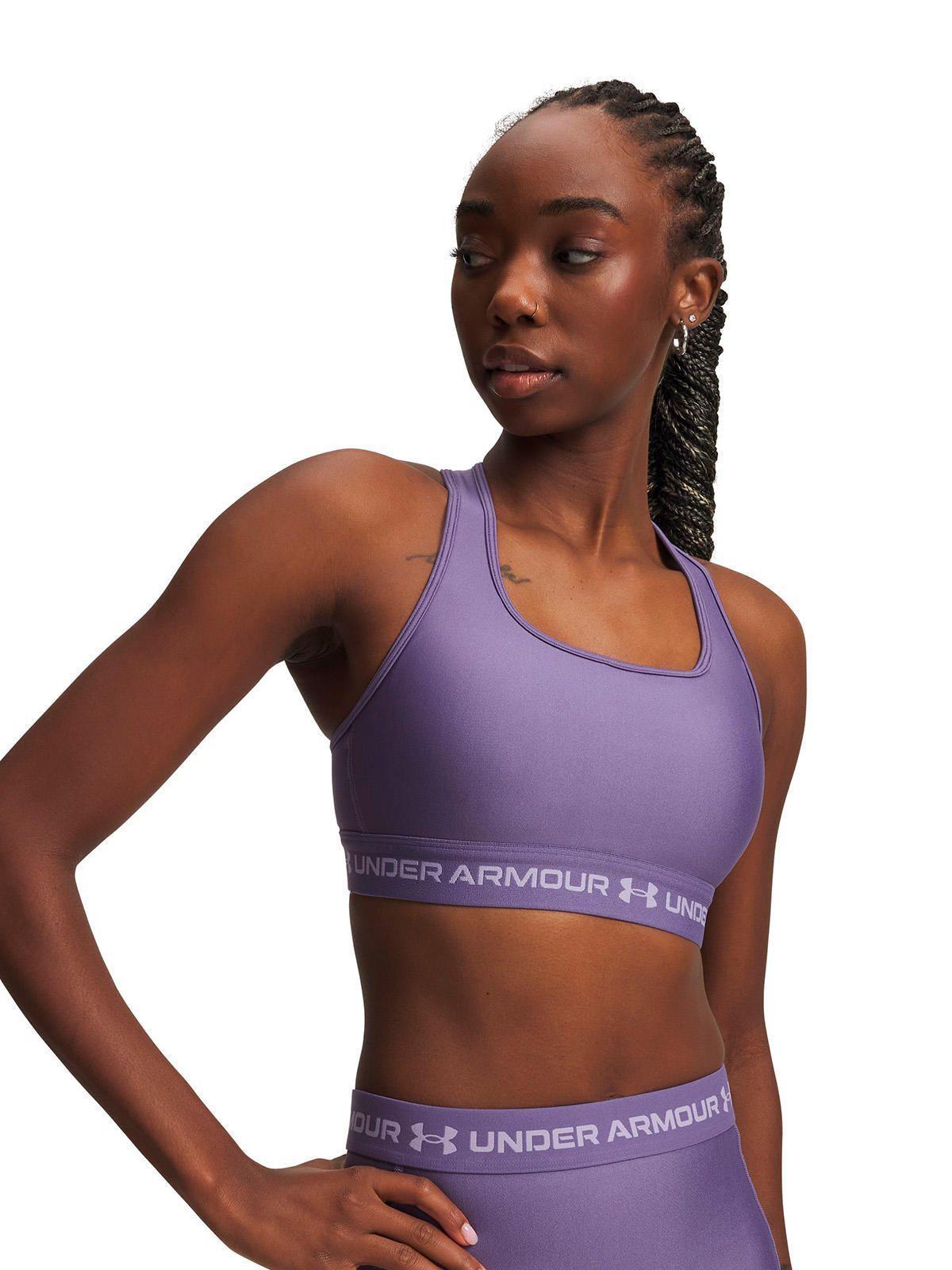 Peto UA Armour Mid Crossback Morado Mujer-0