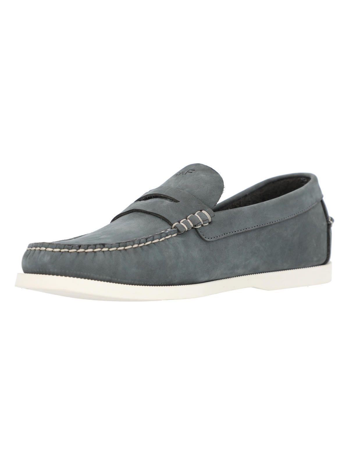 Mocasin Cuero Hombre Boat Mask Gris-4