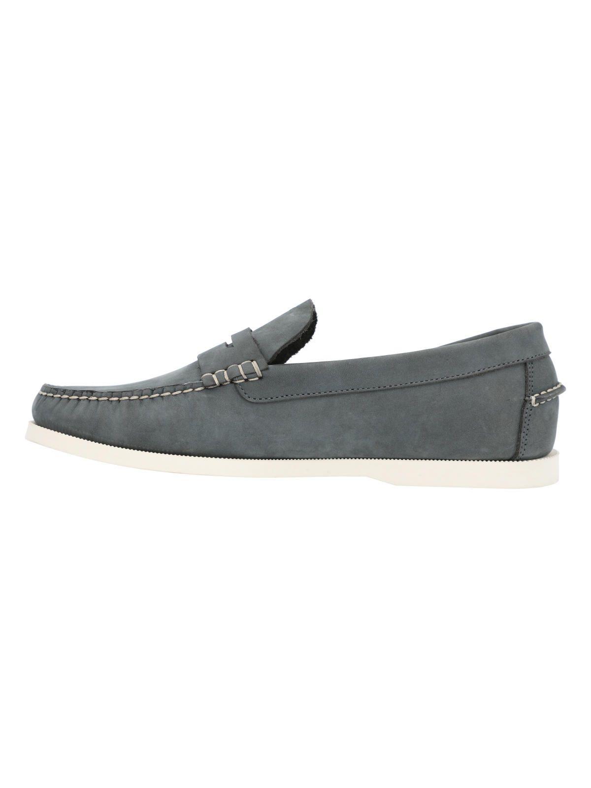 Mocasin Cuero Hombre Boat Mask Gris-5