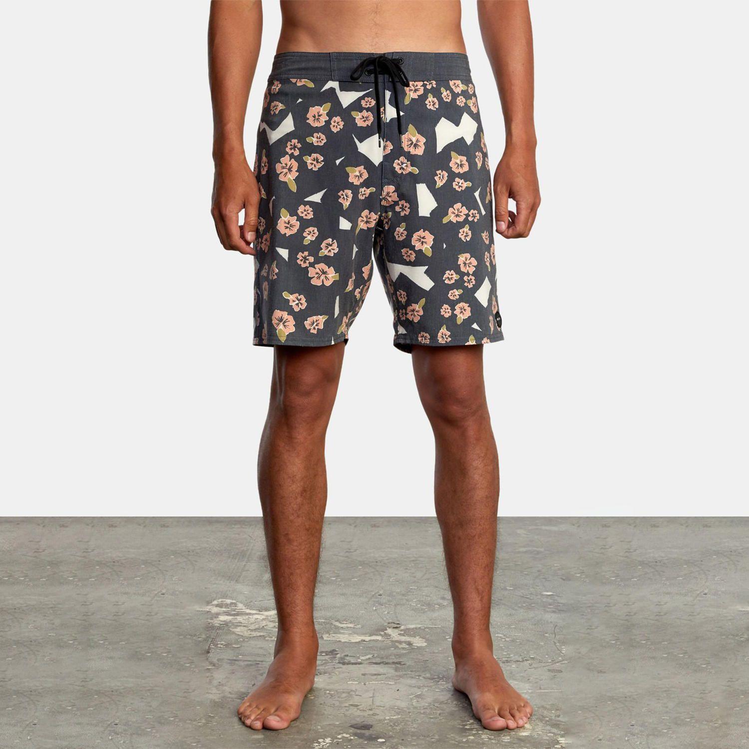 Traje De Baño Hombre Pop Flower Trun Negro-1