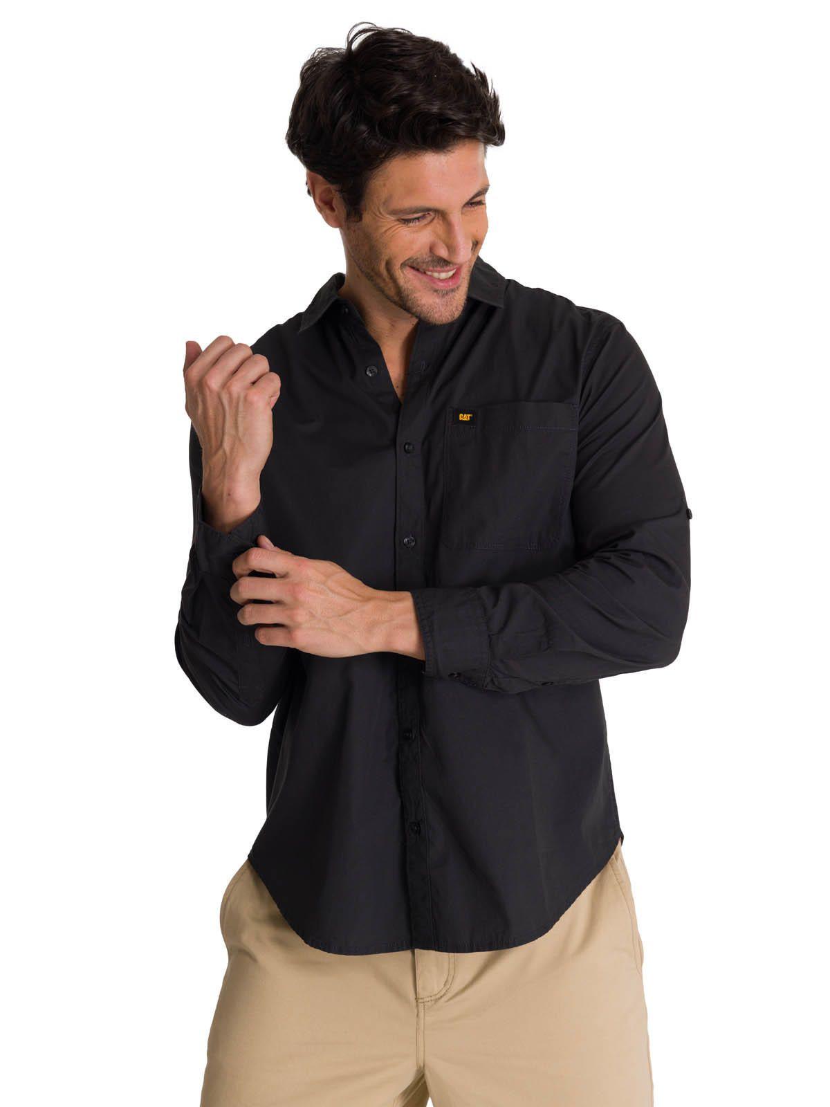 Camisa Manga Larga Hombre Convertible Negro-1