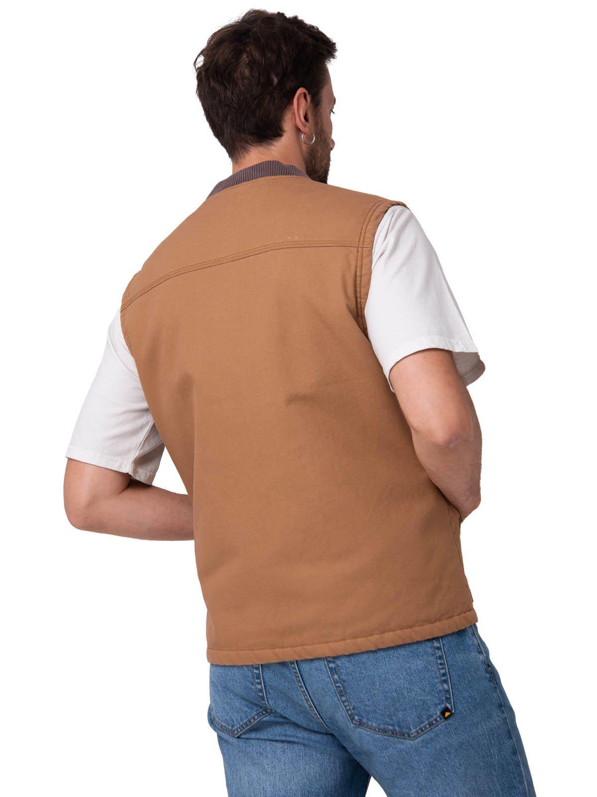 Chaqueta Sin Mangas Canvas Utility Café -3