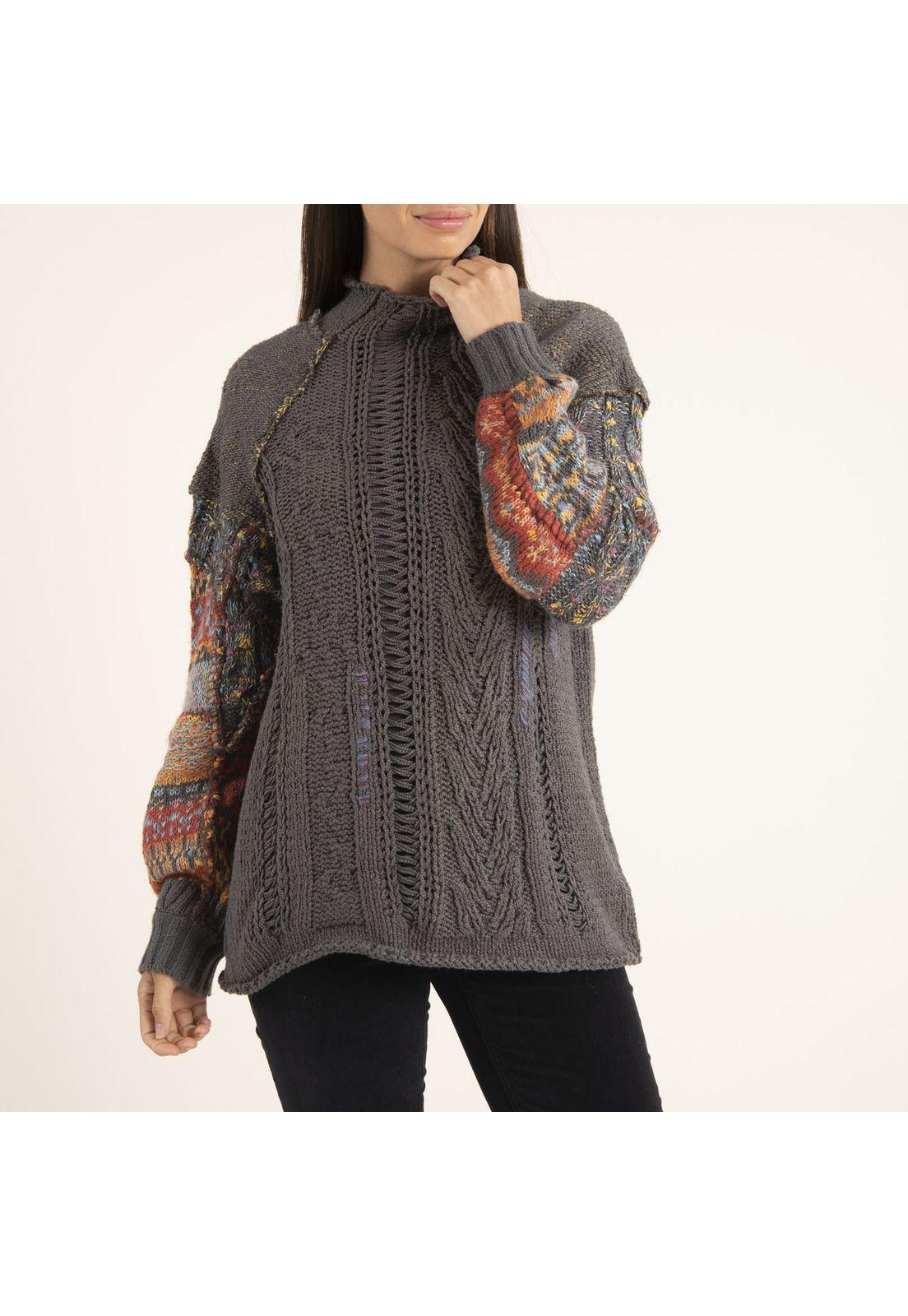Sweater Mujer Sacha Grafito-1