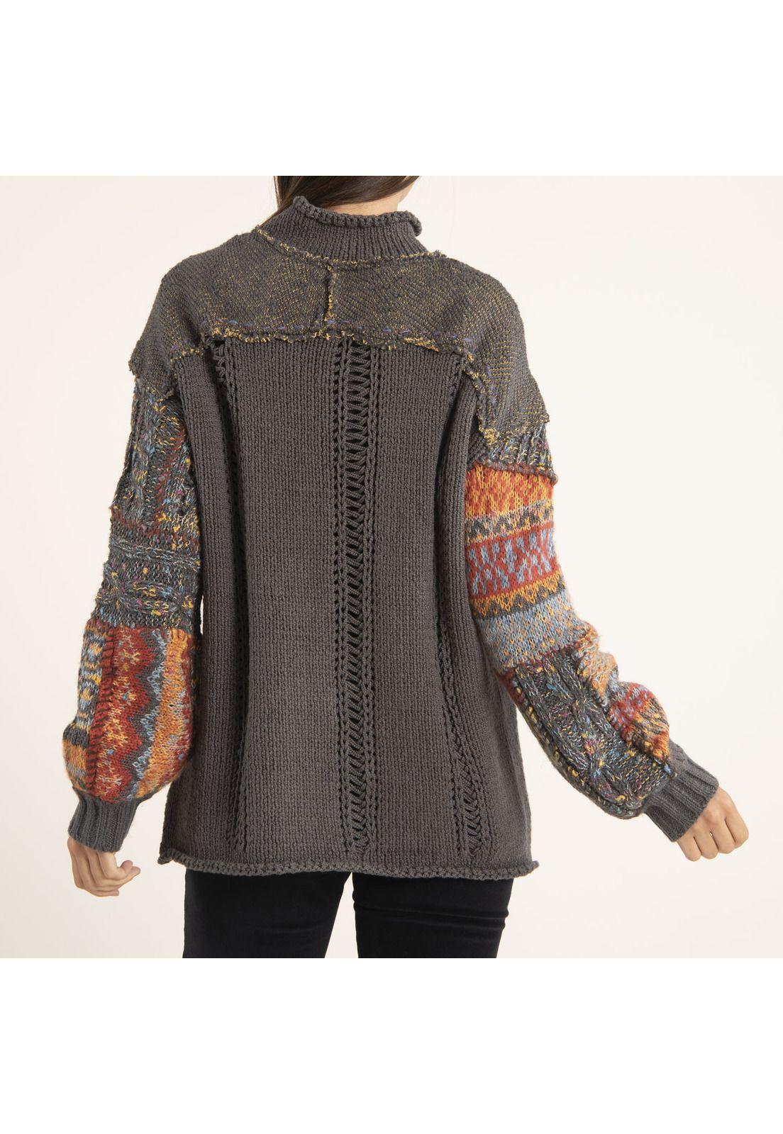 Sweater Mujer Sacha Grafito-4