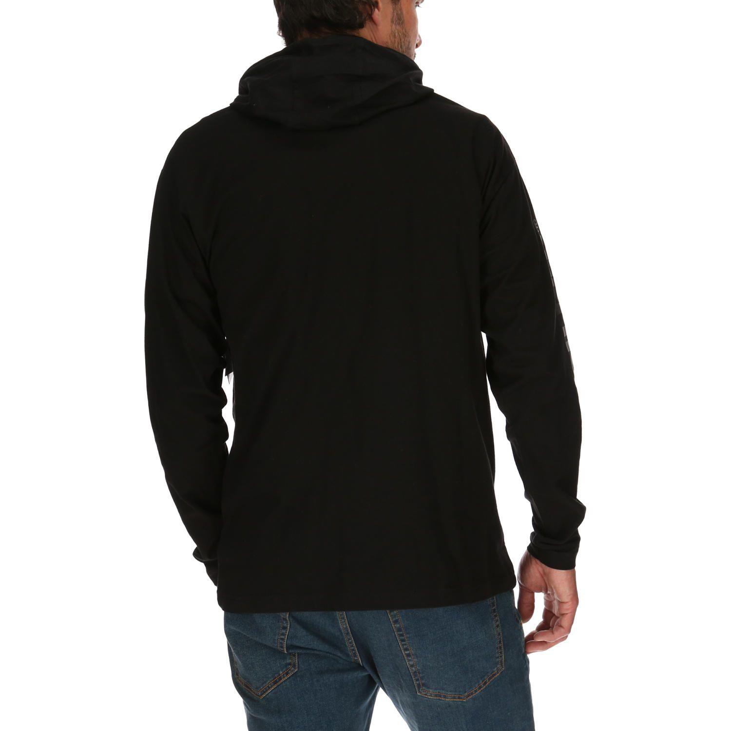 Polera Manga Larga Hombre Upf Hooded Banner Negro-2