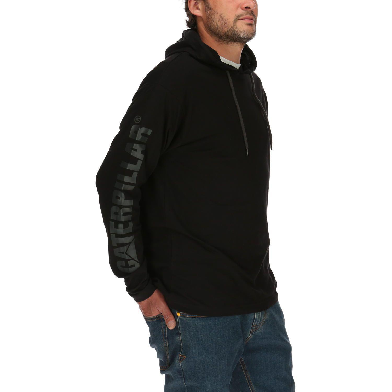 Polera Manga Larga Hombre Upf Hooded Banner Negro-1