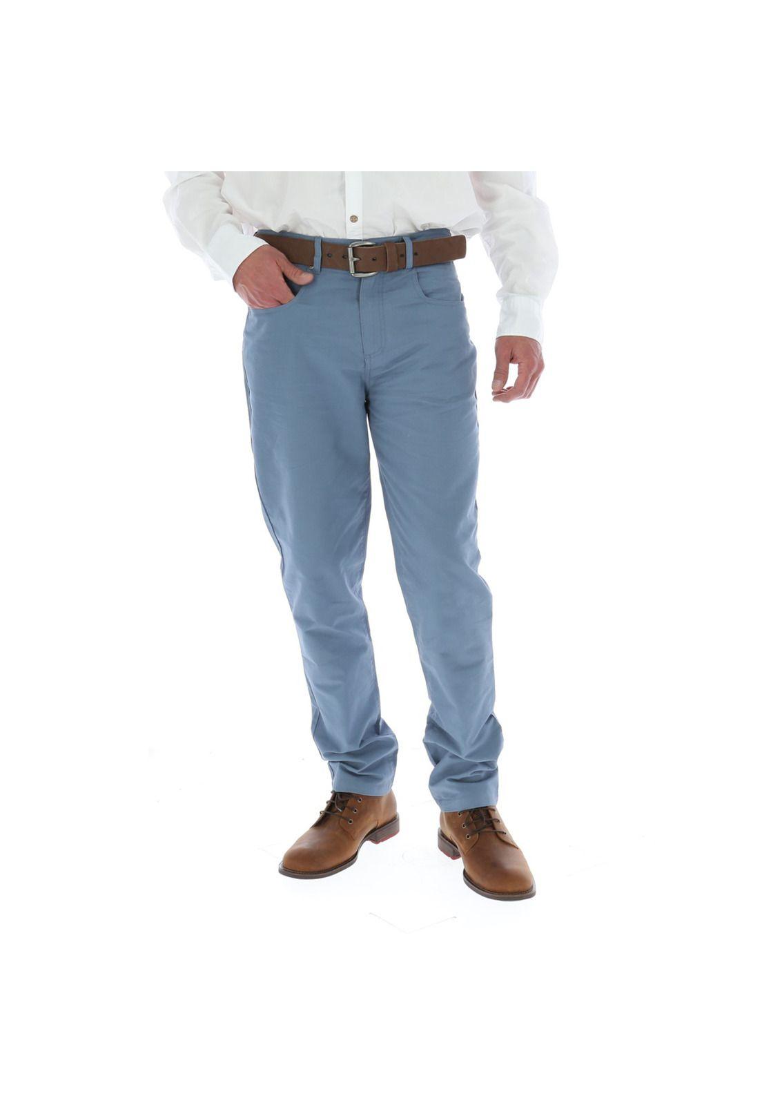 Pantalón Hombre Algodón Kabul Celeste-0