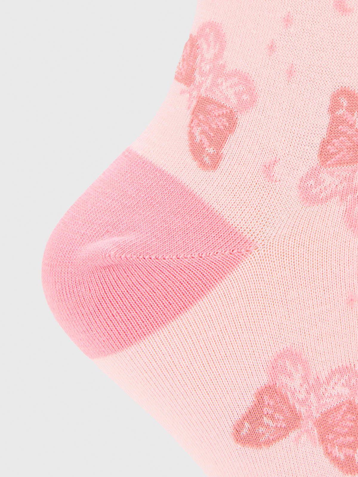 Calcetin Algodón Mujer Butterfl Rosado-2
