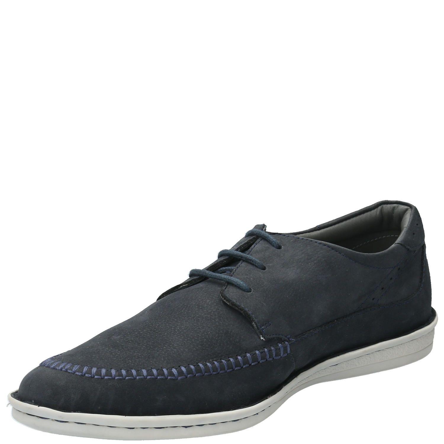 Zapato Cuero Hombre Combe Azul-4