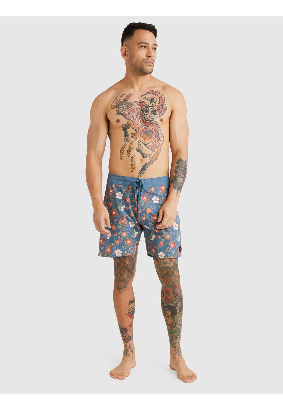 Traje de Baño Hombre Atlas Trunk Azul-4