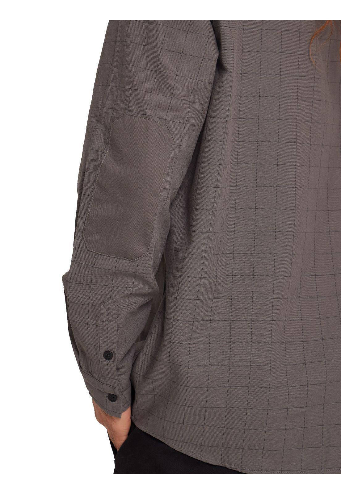 Camisa Manga Larga Hombre Gris-4