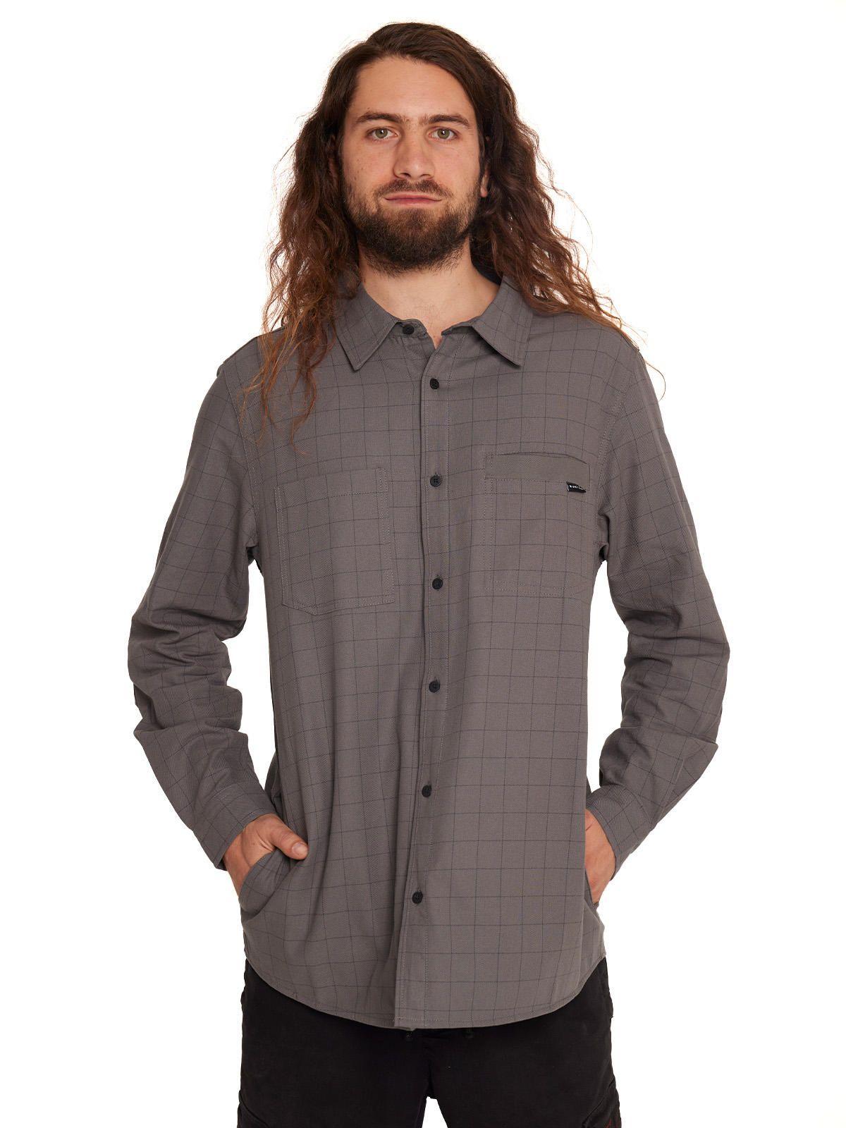 Camisa Manga Larga Hombre Gris-1