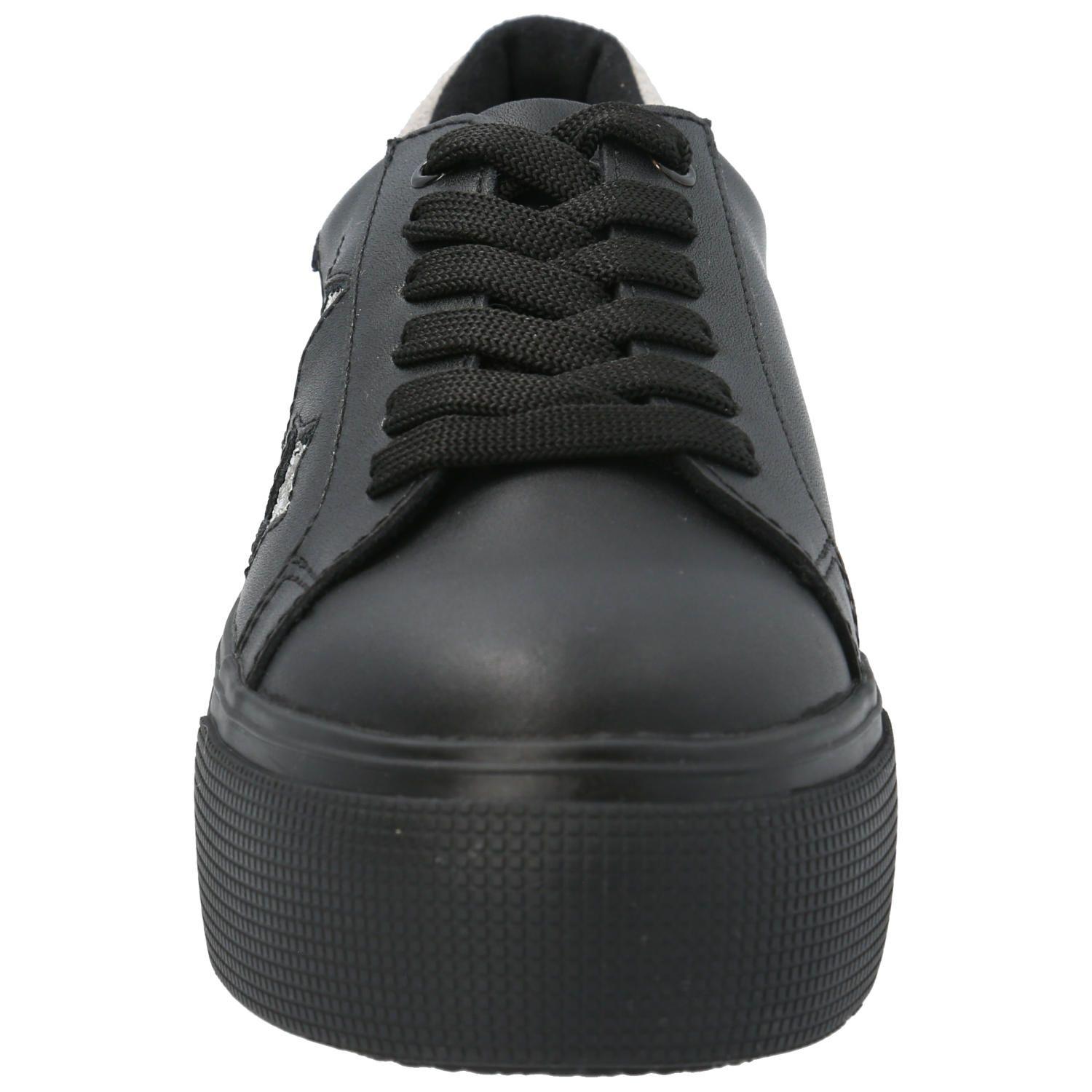 Zapatilla Cuero Niña Quens Negro-5