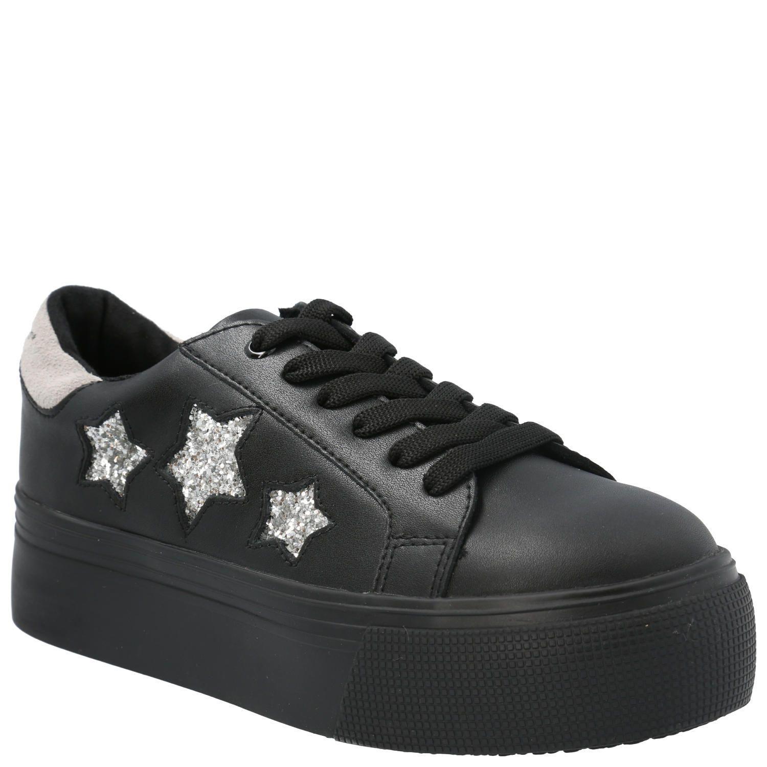 Zapatilla Cuero Niña Quens Negro-0