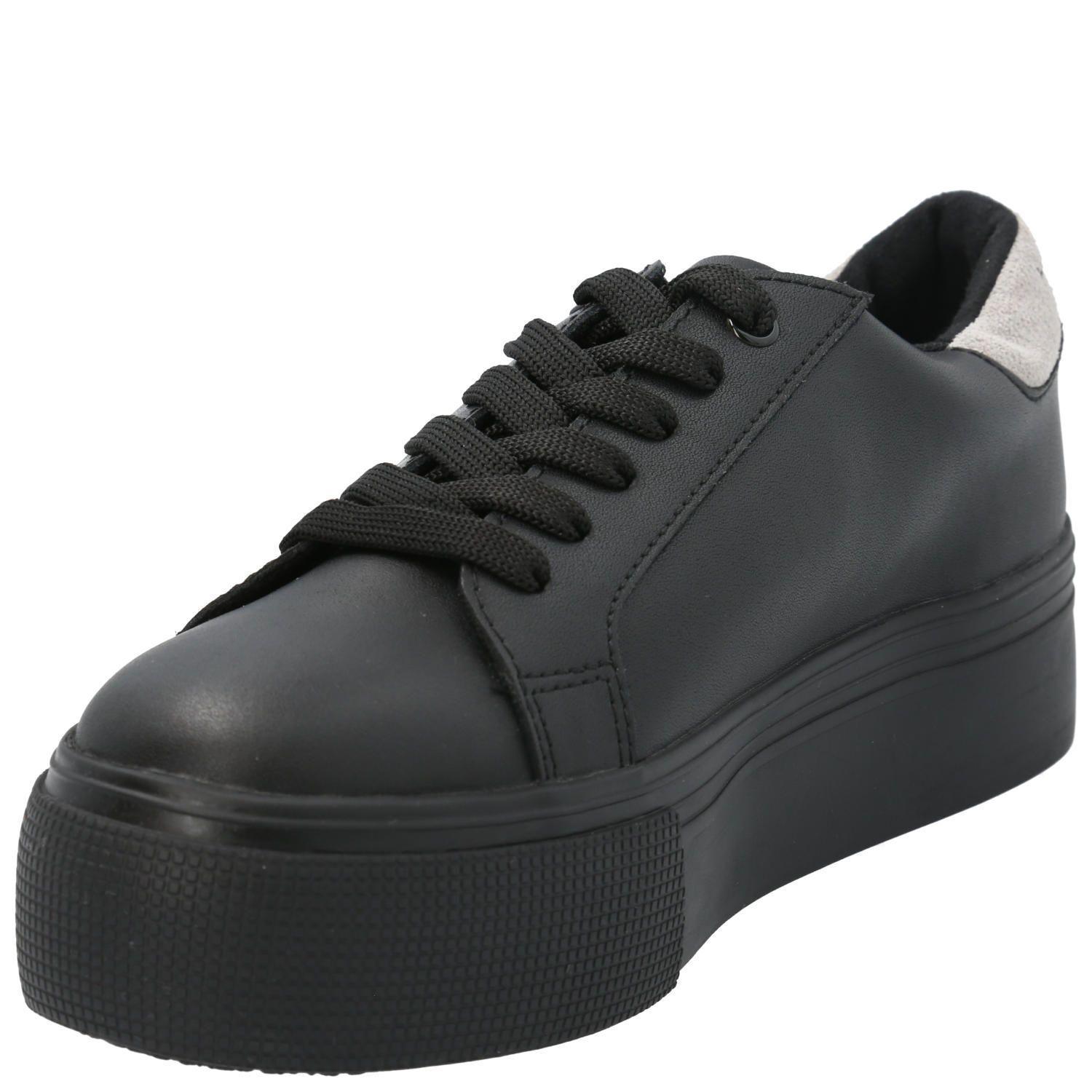 Zapatilla Cuero Niña Quens Negro-6