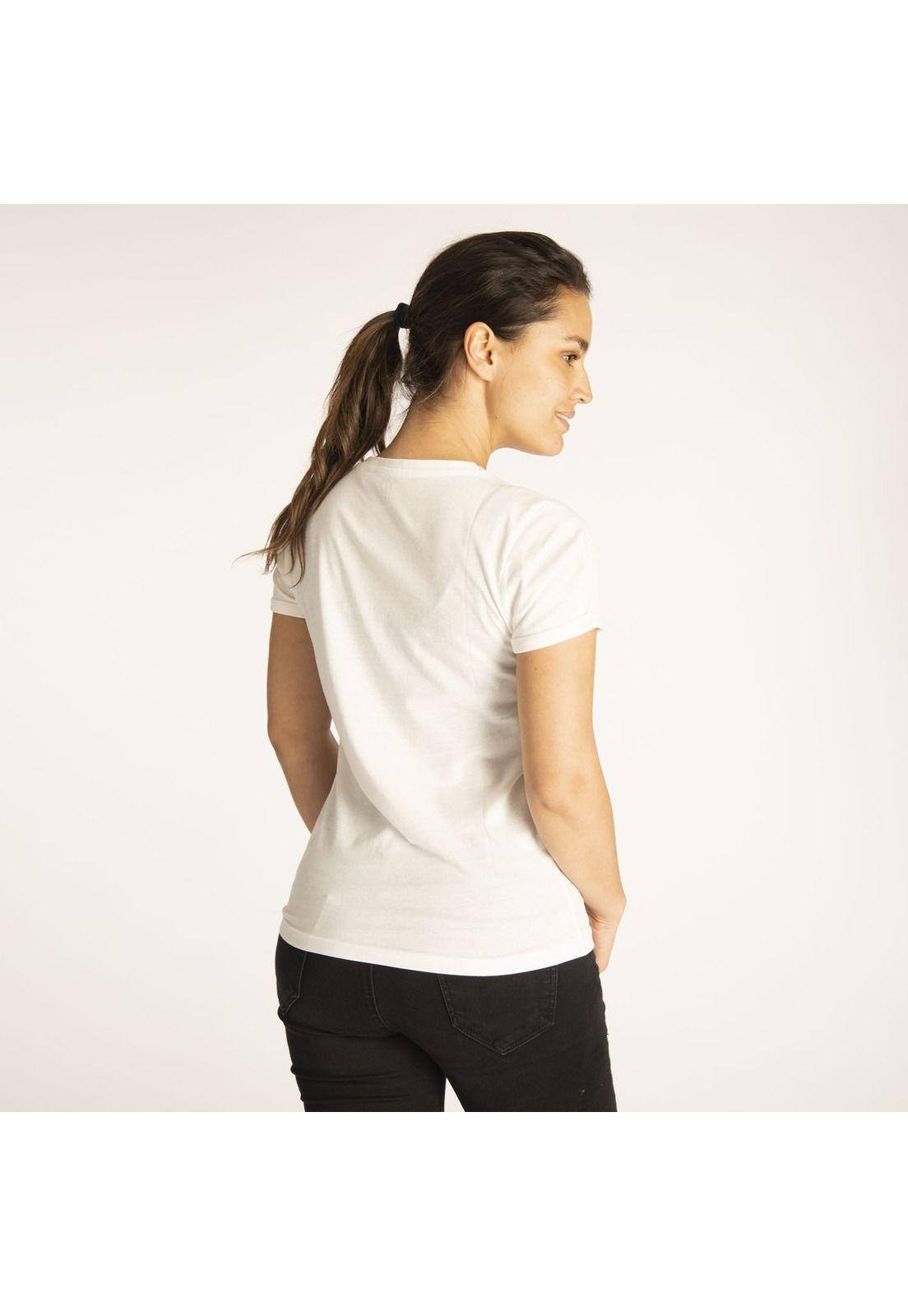 Polera M/C Mujer W Logo Tee Beige-4