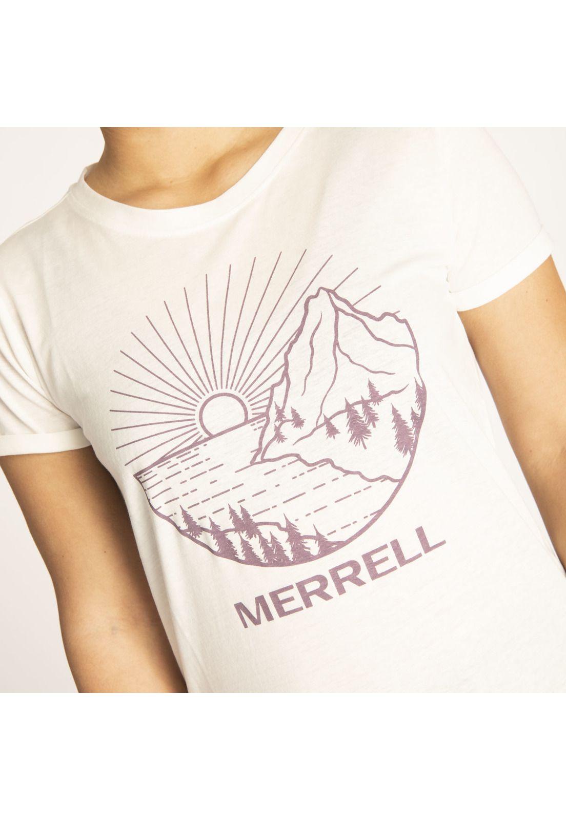 Polera M/C Mujer W Logo Tee Beige-5