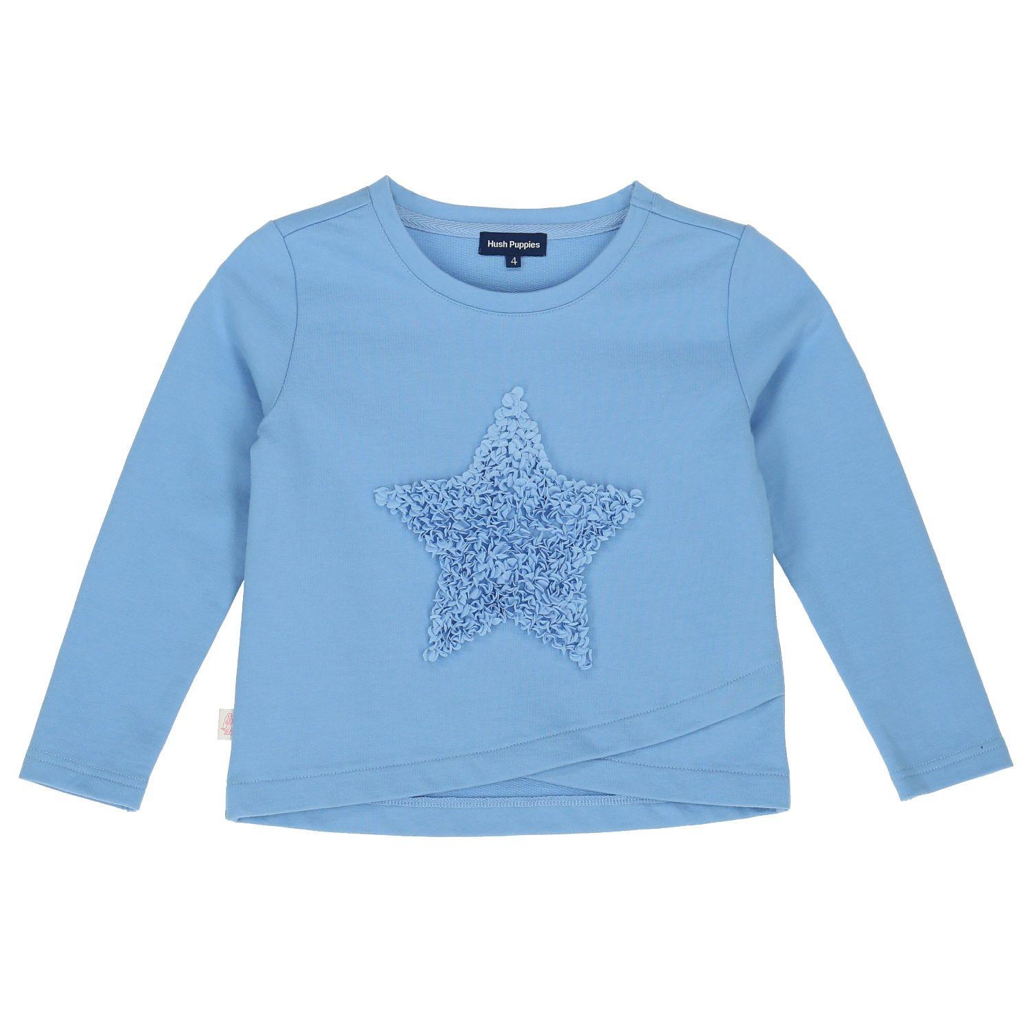 Polerón Niña Corazón Celeste-0