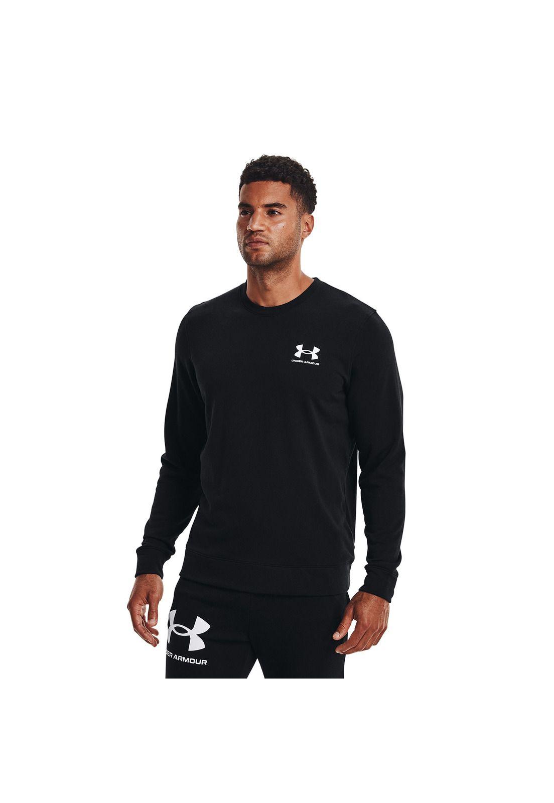 Polera sport rizo UA Rival hombre Negro-3