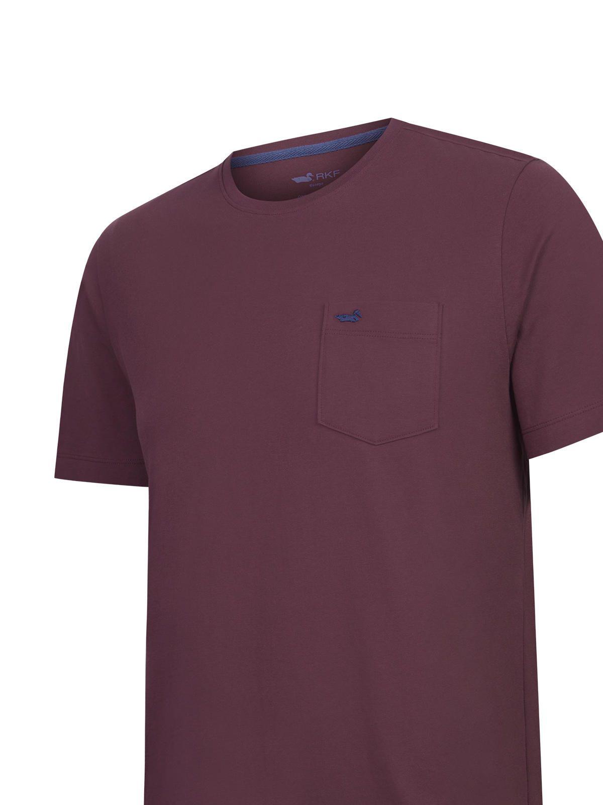 Polera Algodón Orgánico Hombre Basicpoc Burdeo-3