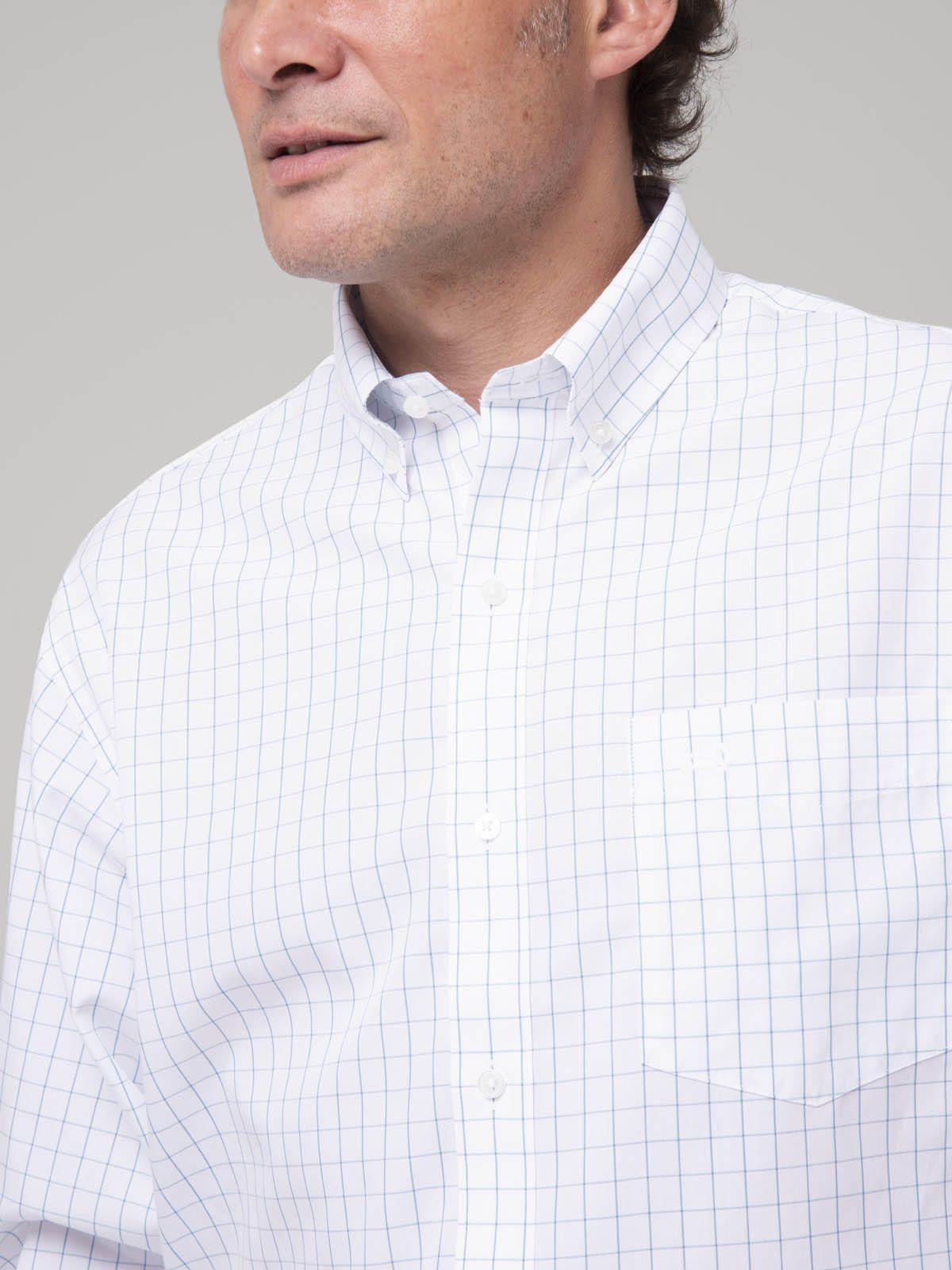 Camisa Cuello Button-Down Blanco Hombre Wf-9