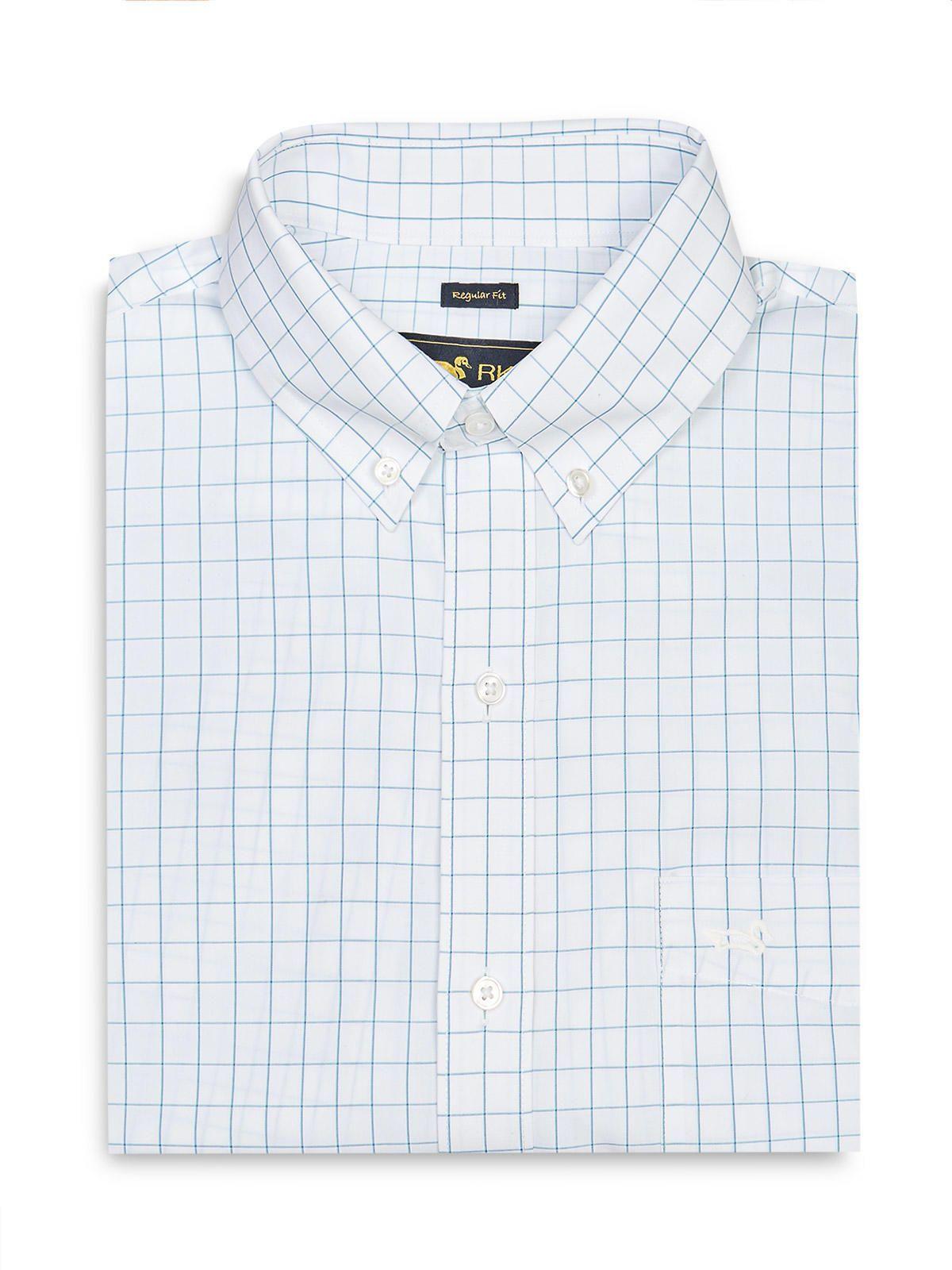 Camisa Cuello Button-Down Blanco Hombre Wf-0