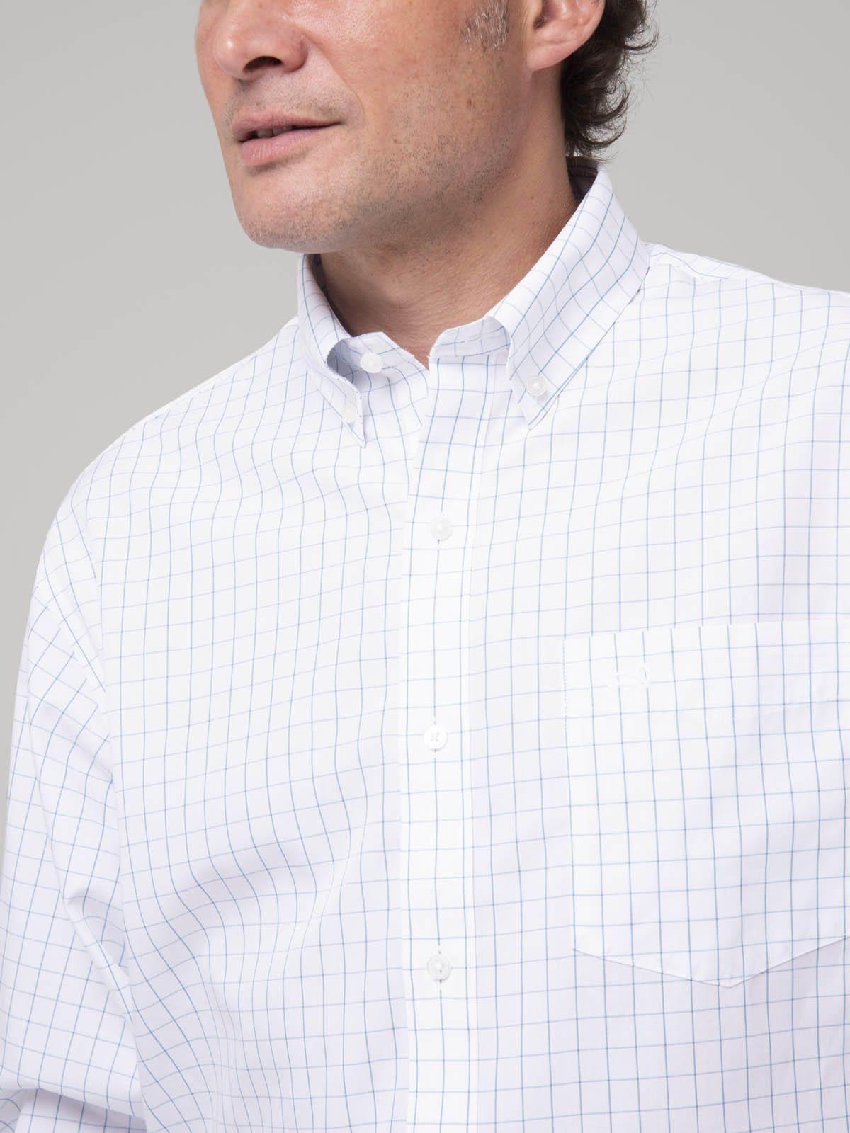 Camisa Cuello Button-Down Blanco Hombre Wf-9