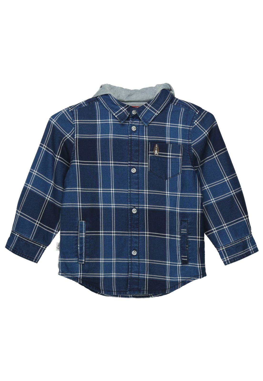 Camisa Niño Capucha Denim-0
