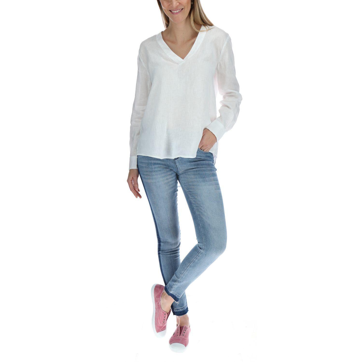 Blusa Manga Larga Mujer Lio Blanco-4