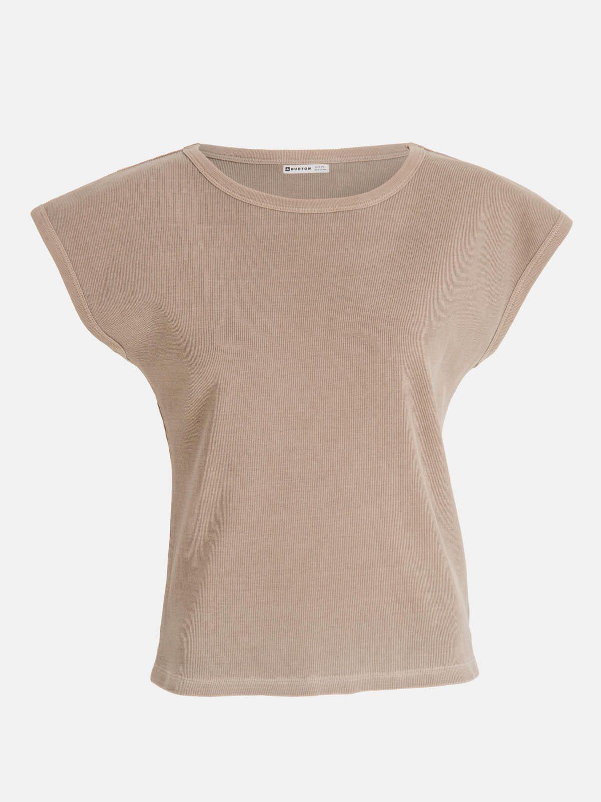 Polera m/c Mujer Essential Café-5